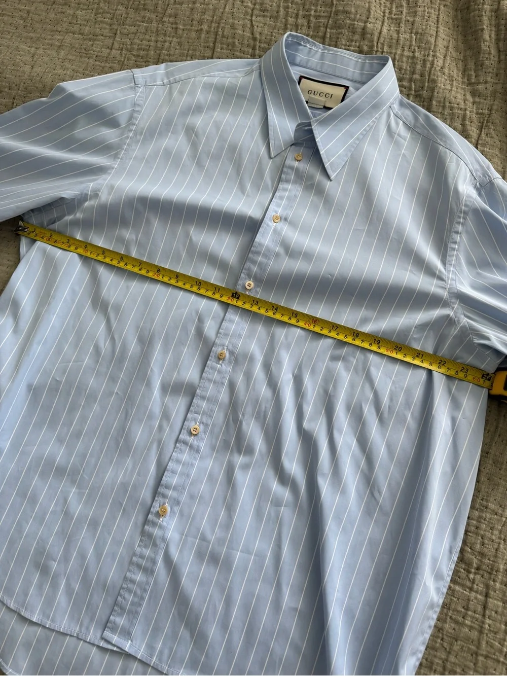 Gucci Blue Stripe Long Sleeve Collared Button Up Dress Shirt | Made in Italy